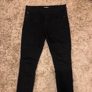 Express stretch denim jeggings mid rise // size 6